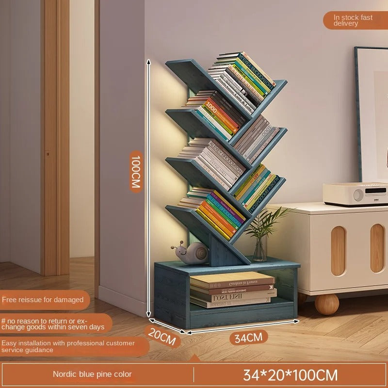 Everwood™ | Vertical Bookcase | Space-Saving Wooden Shelf for Home & Office Storage