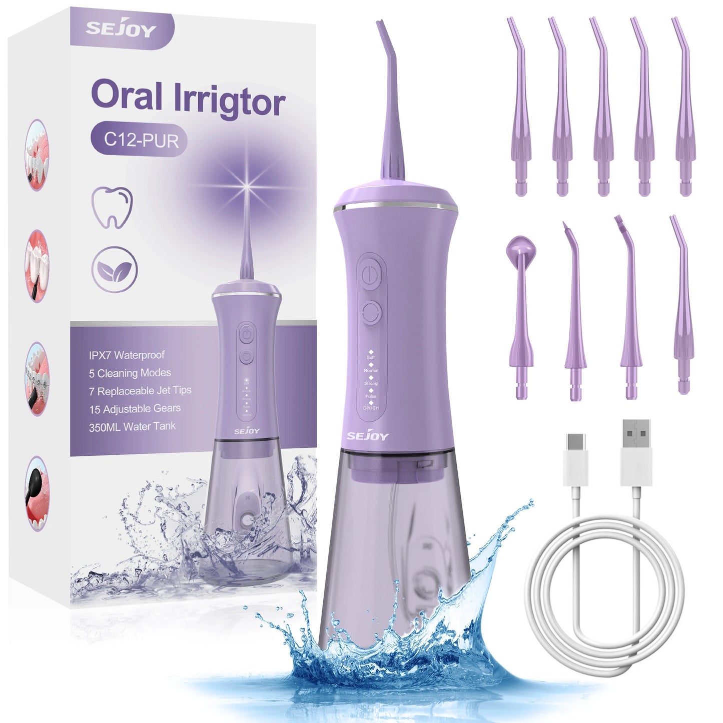 Dental Wireless 5-In-1 Water Flosser Pro | Advanced Water Flossing for Healthier Teeth