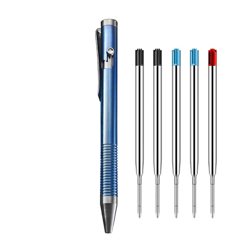 Stonewashed Titanium Bolt Action Pen – Durable Metal Mechanical Writing Pen