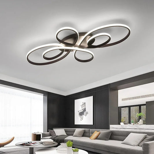 LED Ceiling Light | Modern Dimmable Multi-Ring Design for Living Room. Study & Bedroom