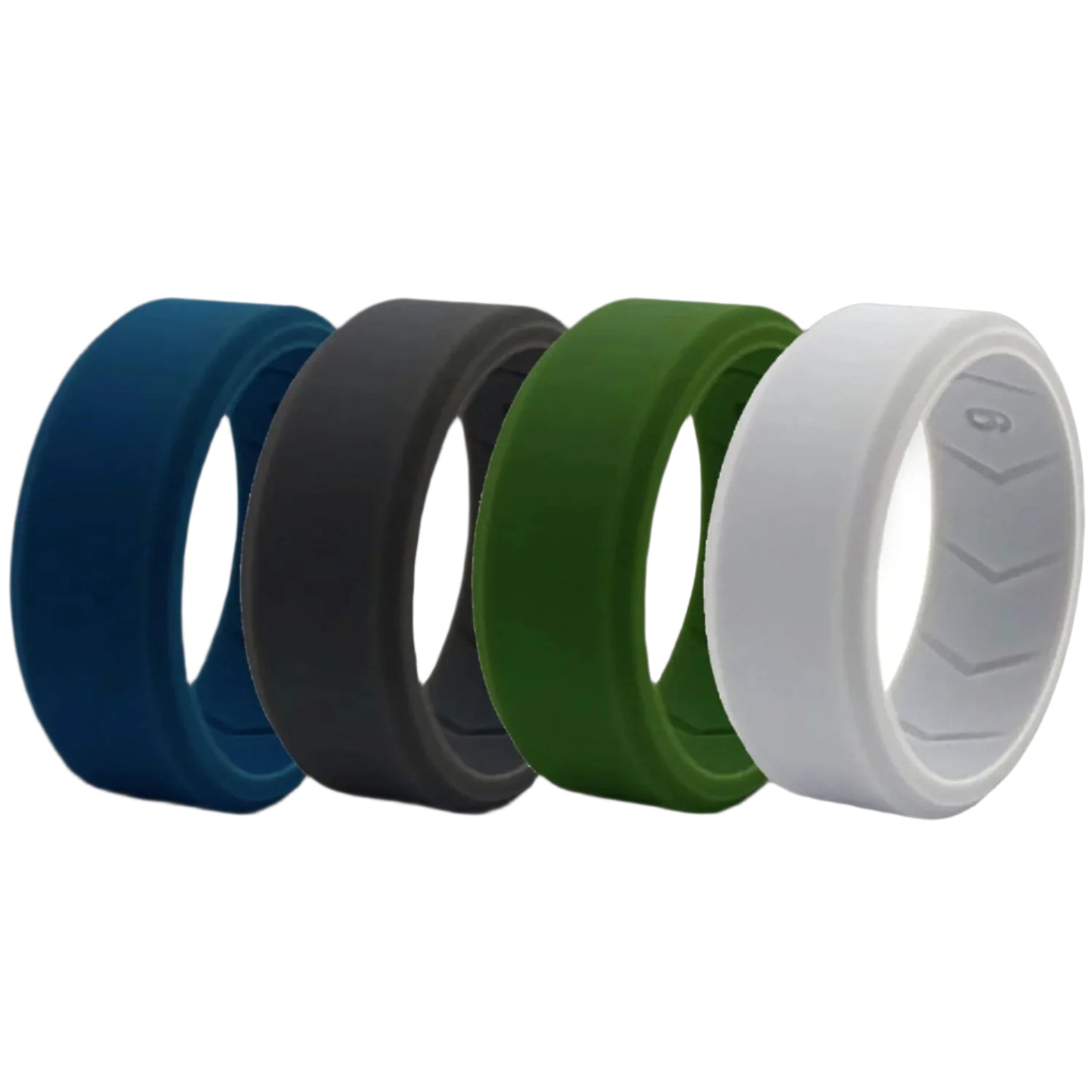 Black Silicone Ring Set x 4– Stylish and Durable Wedding Band Alternative