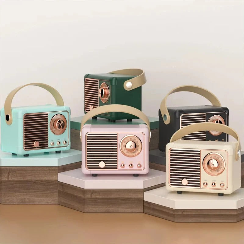 EchoWave™ | Vintage Bluetooth Speaker with Retro Design | Portable Wireless Audio for Home & Outdoor Use