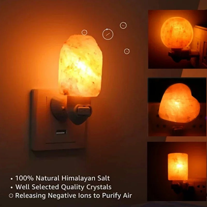 Himalayan Salt Lamp Natural Crystal Light for Home Decor & Wellness - Release Negative Ions Bedroom