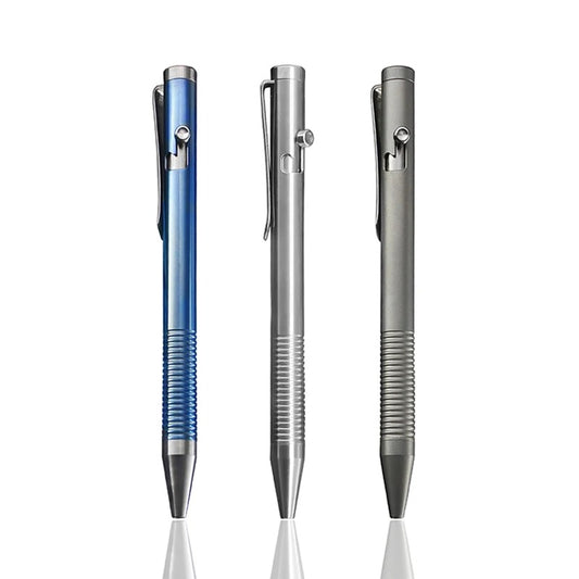 Stonewashed Titanium Bolt Action Pen – Durable Metal Mechanical Writing Pen