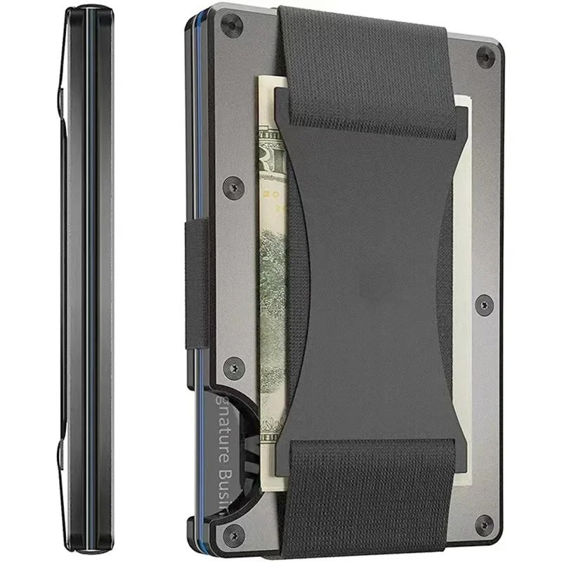 Titanium Matte Cobalt Card Holder – Slim & Stylish RFID Wallet for Men & Women