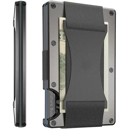 Titanium Matte Cobalt Card Holder – Slim & Stylish RFID Wallet for Men & Women