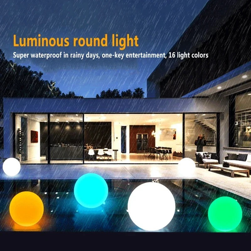 Solar Powered Mood Light Sphere - ShapeLights Rechargeable Ball Light for Outdoors