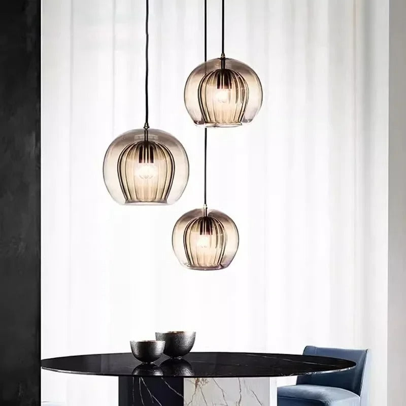 Glass Pendant Light | High-Quality Blown Glass. Unique Shapes & Warm Ambient Light for Kitchen and Dining Room