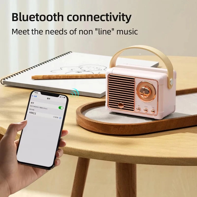 EchoWave™ | Vintage Bluetooth Speaker with Retro Design | Portable Wireless Audio for Home & Outdoor Use