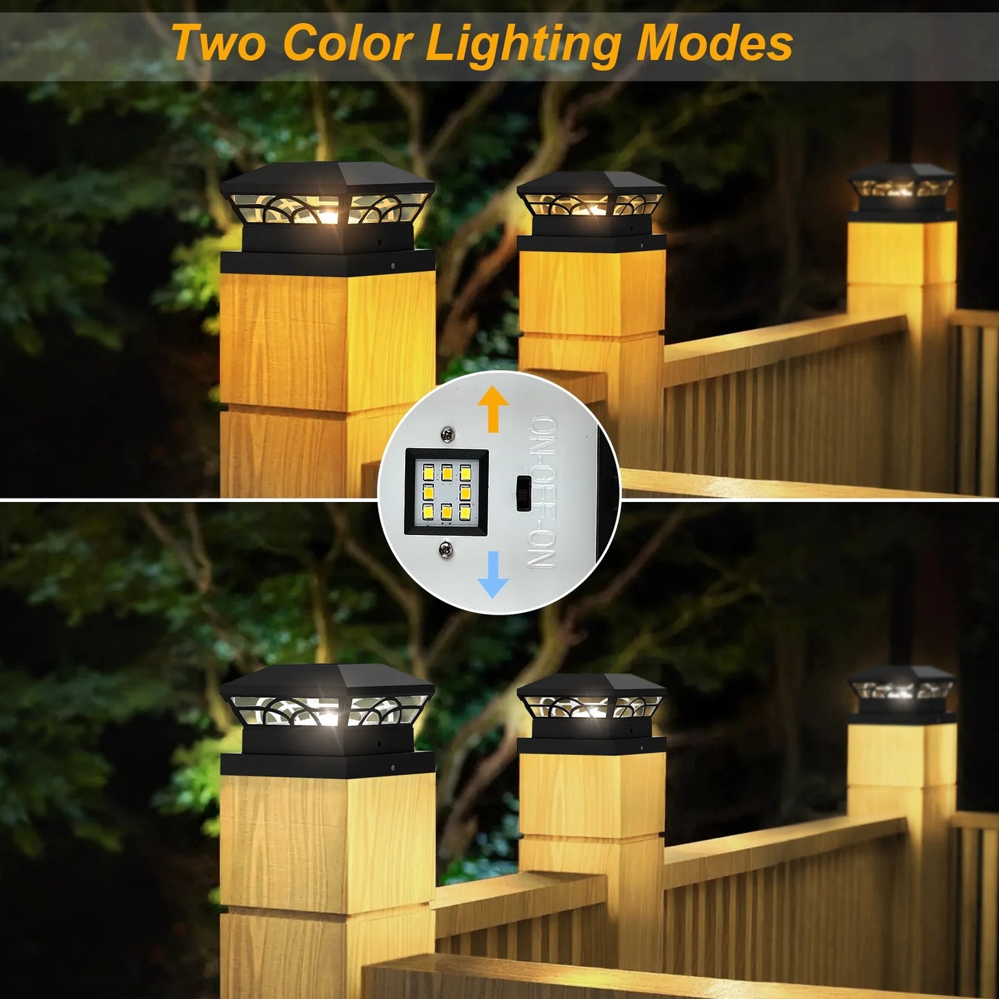 Peake Solar Post Cap Light - Durable Outdoor Solar Post Lights for Fence Posts