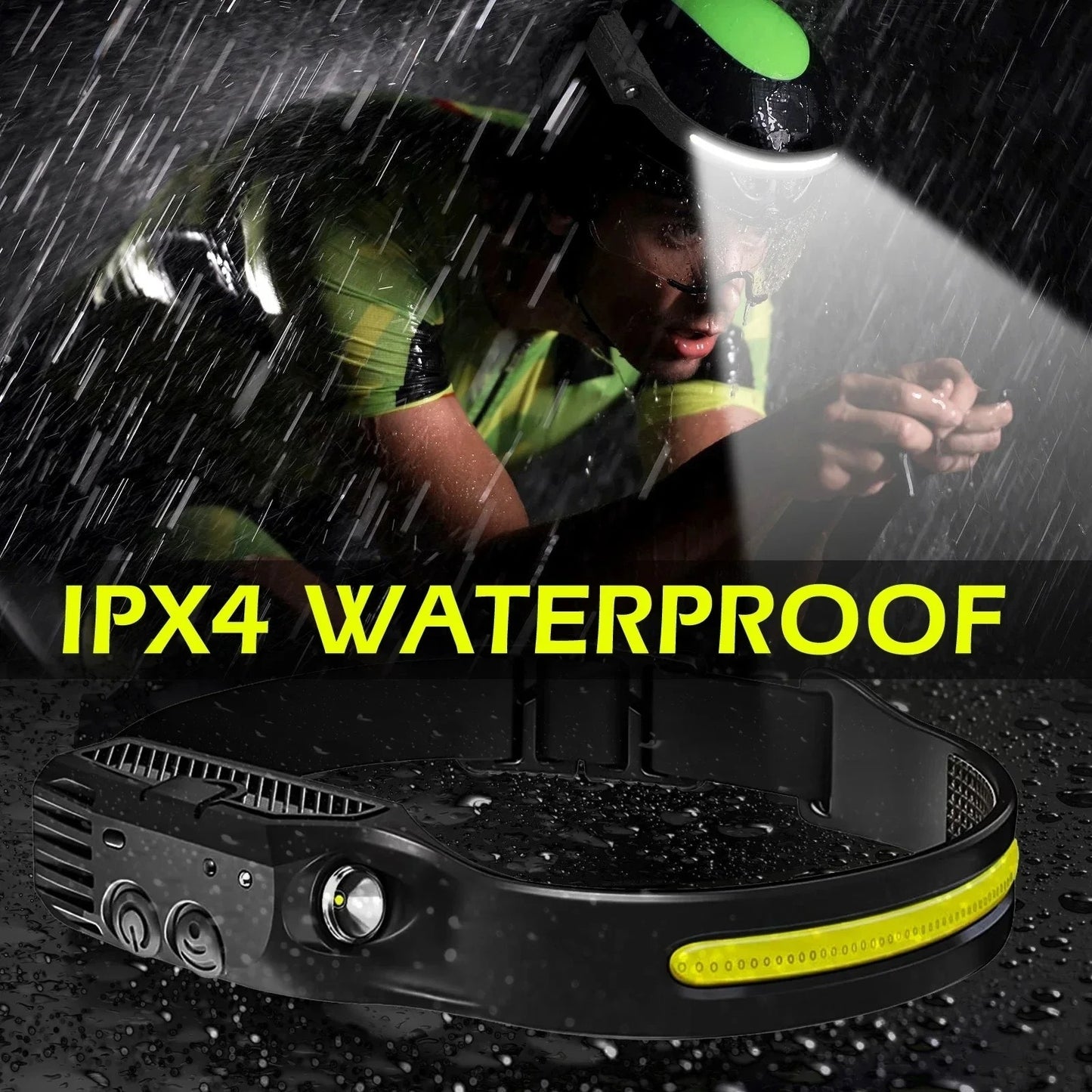 Rechargeable  LED Head Torch for Running, Biking, and Outdoor Adventures