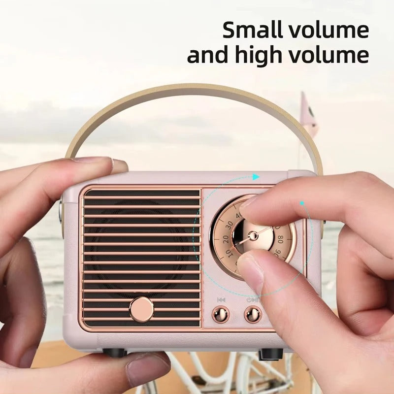 EchoWave™ | Vintage Bluetooth Speaker with Retro Design | Portable Wireless Audio for Home & Outdoor Use
