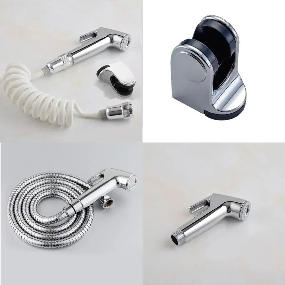 Stainless Steel Handheld Bidet Sprayer Set | Adjustable Pressure, Self-Cleaning Nozzle & Ideal for Personal Hygiene and Pet Cleaning