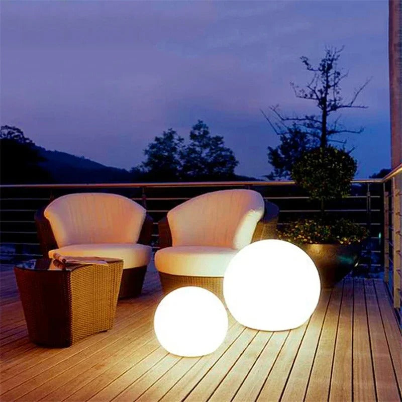 Solar Powered Mood Light Sphere - ShapeLights Rechargeable Ball Light for Outdoors