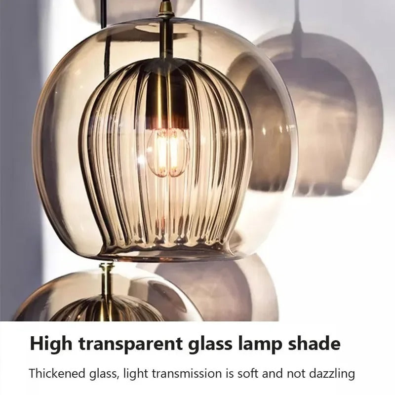 Glass Pendant Light | High-Quality Blown Glass. Unique Shapes & Warm Ambient Light for Kitchen and Dining Room