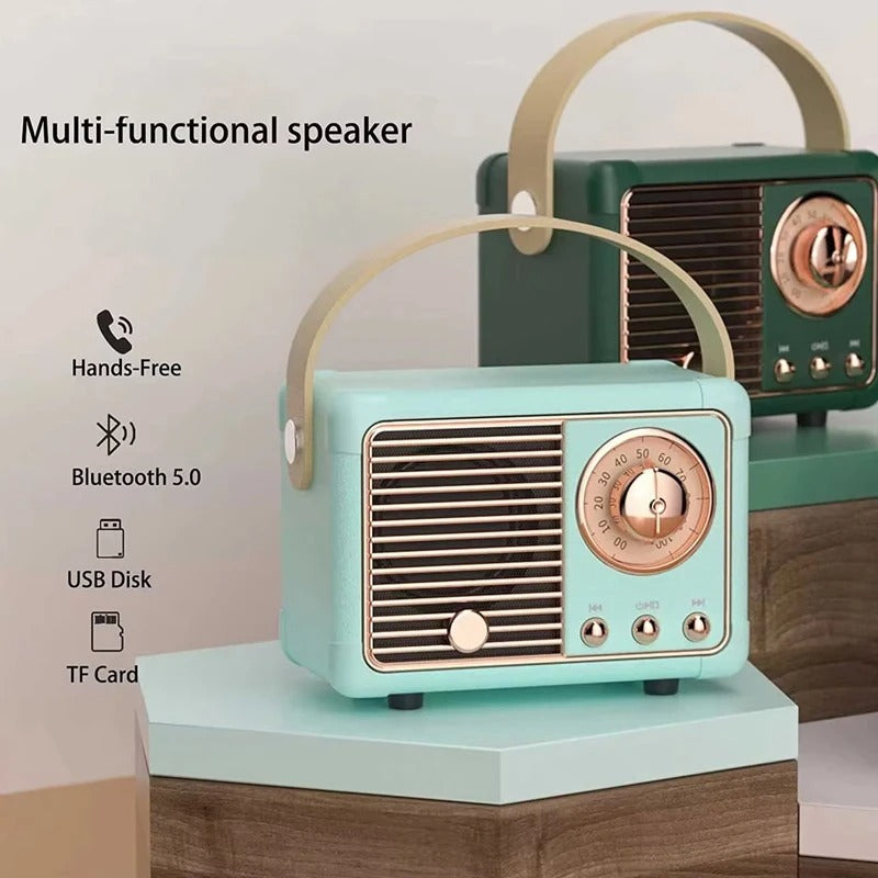 EchoWave™ | Vintage Bluetooth Speaker with Retro Design | Portable Wireless Audio for Home & Outdoor Use