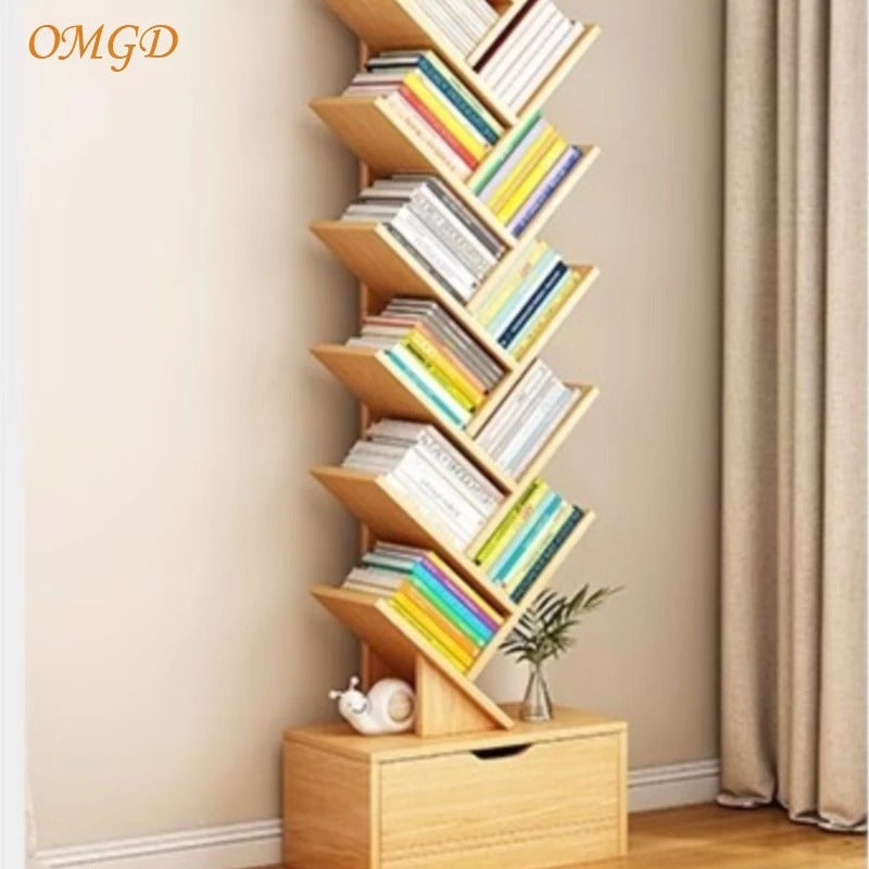 Everwood™ | Vertical Bookcase | Space-Saving Wooden Shelf for Home & Office Storage