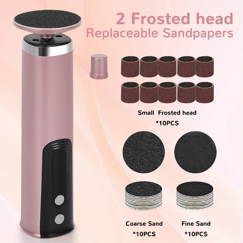 2-in-1 Electric Foot & Hand Care Tool | Callus Remover & Nail Polisher for At-Home Pedicures