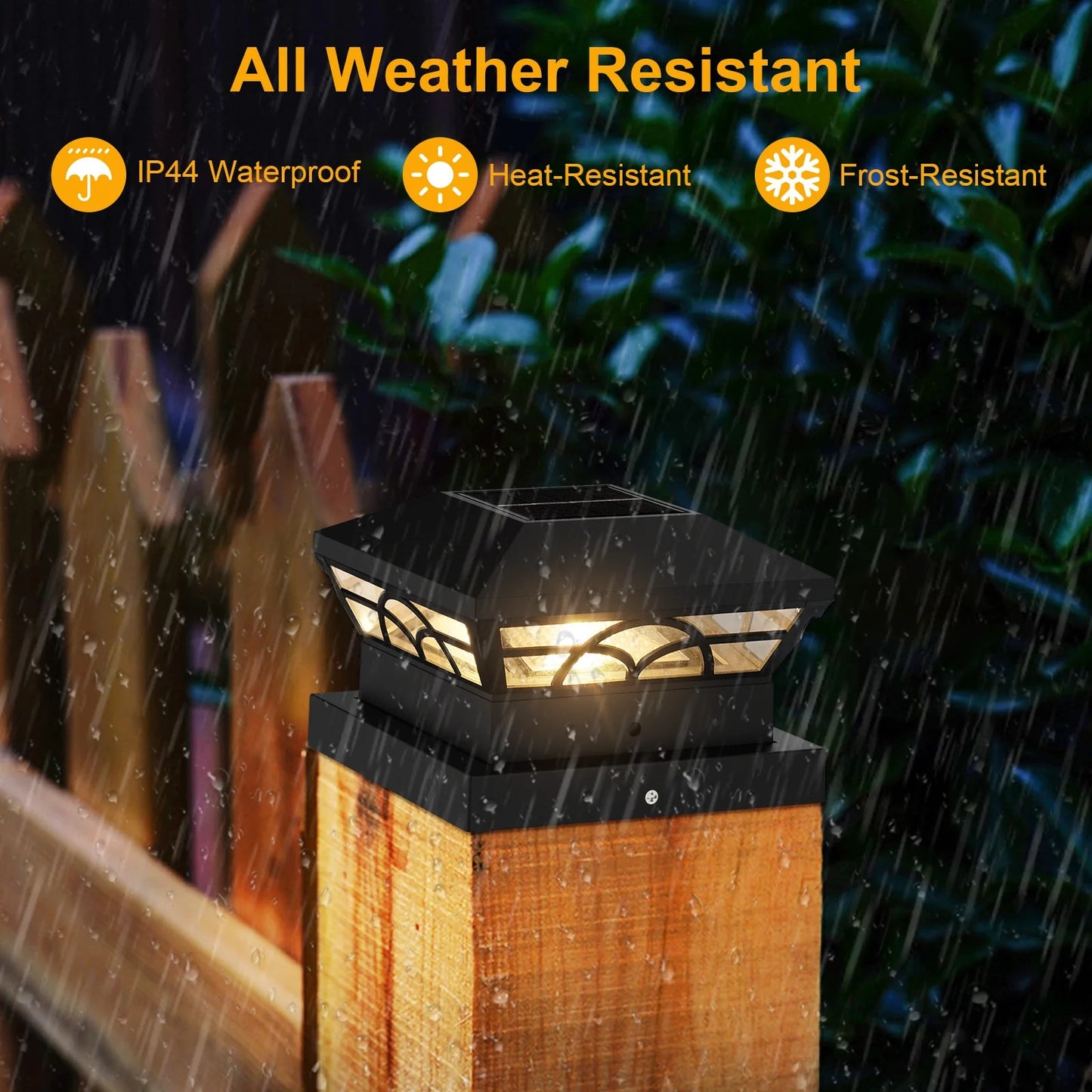 Peake Solar Post Cap Light - Durable Outdoor Solar Post Lights for Fence Posts