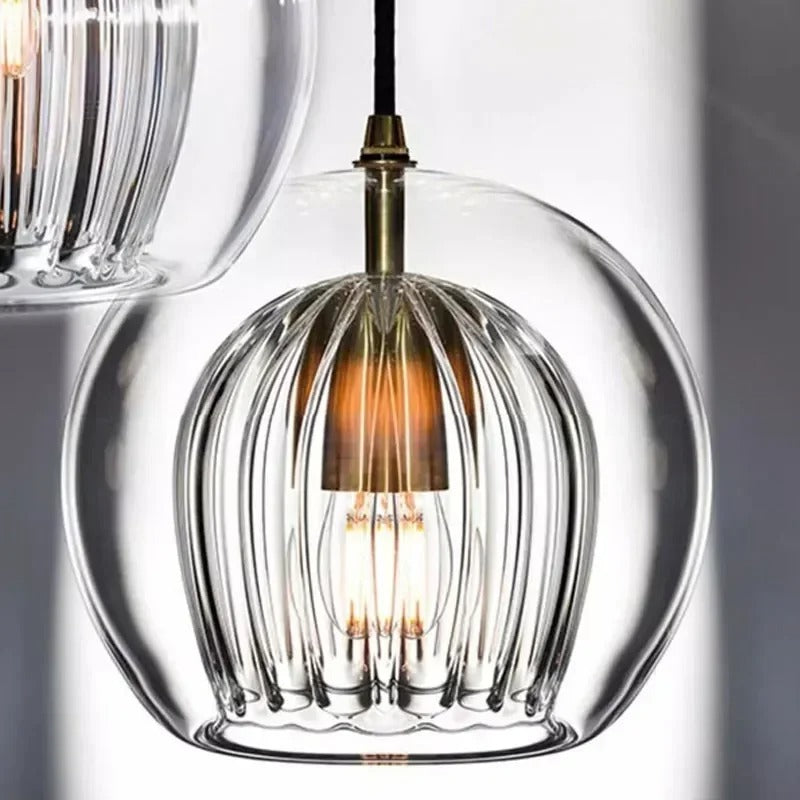 Glass Pendant Light | High-Quality Blown Glass. Unique Shapes & Warm Ambient Light for Kitchen and Dining Room