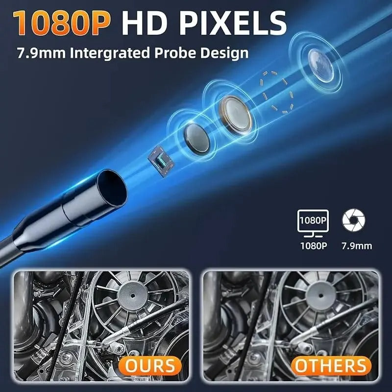 Industrial Endoscope Inspection Camera β 1080P HD with 4.3-Inch Screen Adjustable Lens