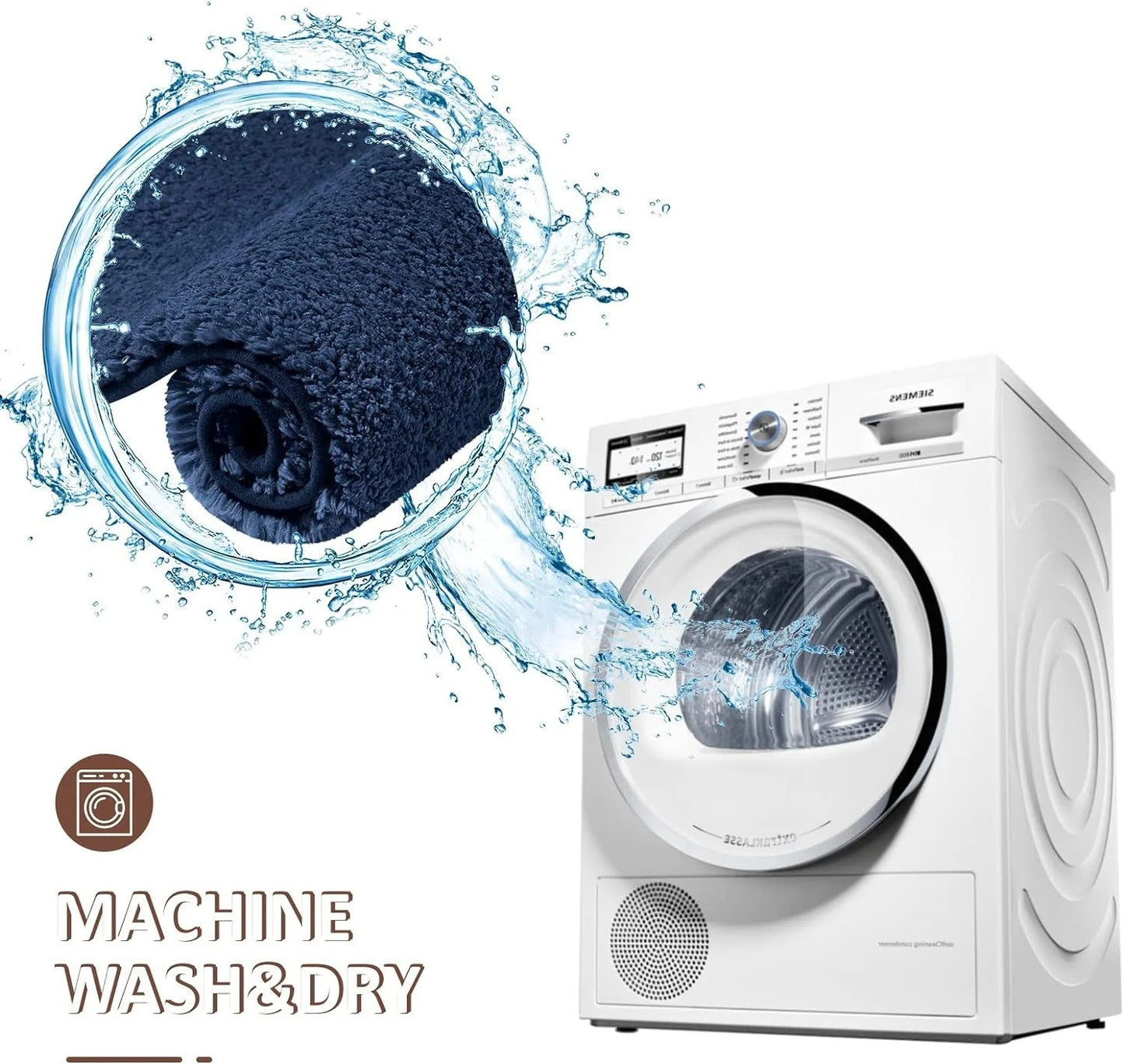 Thickened Plush Anti-Slip Bathroom Mat | Super Absorbent, Durable & Machine Washable for Shower, Sink & Toilet Use