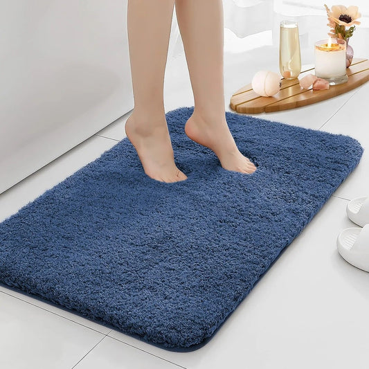 Thickened Plush Anti-Slip Bathroom Mat | Super Absorbent, Durable & Machine Washable for Shower, Sink & Toilet Use
