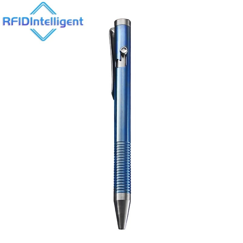 Stonewashed Titanium Bolt Action Pen – Durable Metal Mechanical Writing Pen