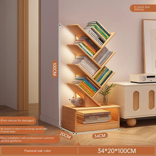 Everwood™ | Vertical Bookcase | Space-Saving Wooden Shelf for Home & Office Storage