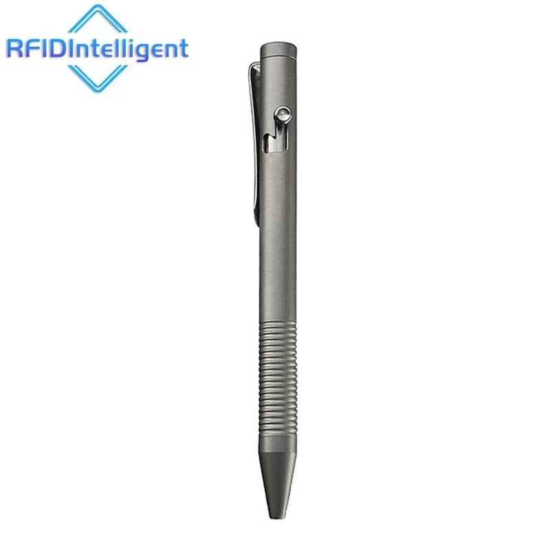 Stonewashed Titanium Bolt Action Pen – Durable Metal Mechanical Writing Pen