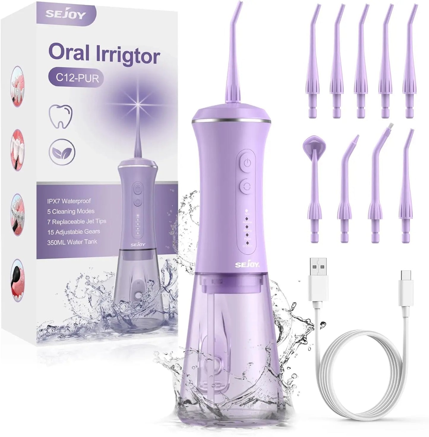 Dental Wireless 5-In-1 Water Flosser Pro | Advanced Water Flossing for Healthier Teeth