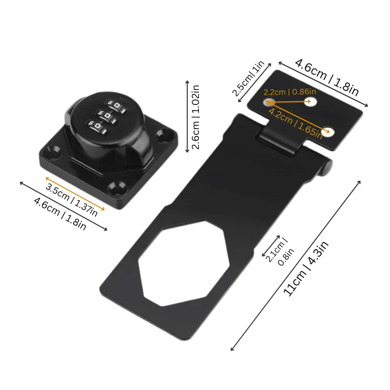 Keyless Cabinet Protection Lock | Durable Zinc Alloy, 1000 Combinations & Easy Installation for Home Security