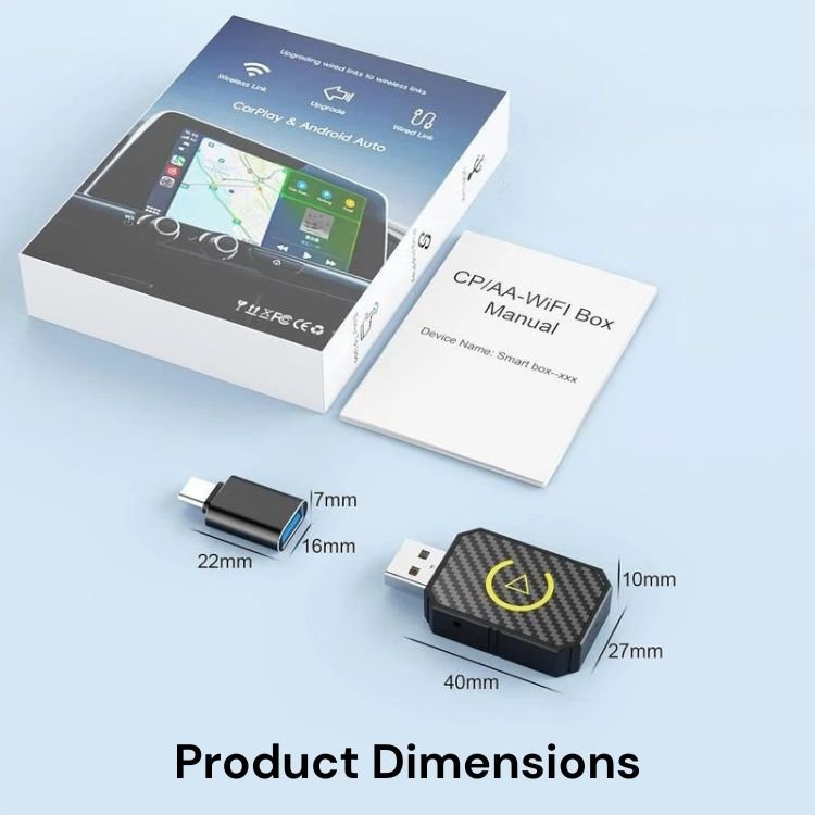 Mini Wireless CarPlay Adapter | Fast, Stable Streaming for 800+ Cars & All iPhones (iOS 10+)