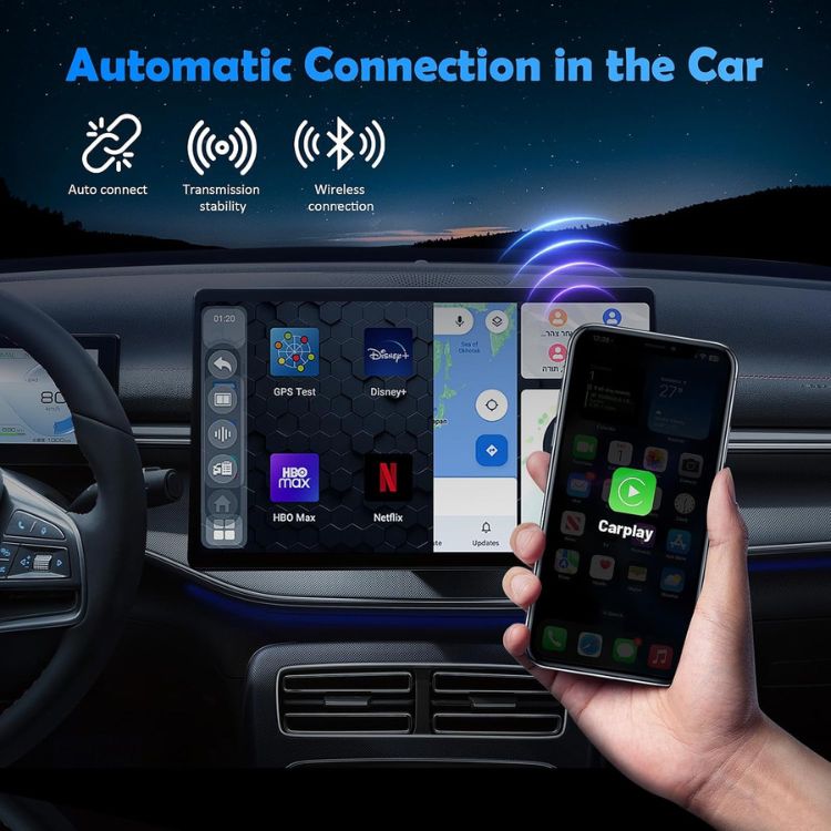 Mini Wireless CarPlay Adapter | Fast, Stable Streaming for 800+ Cars & All iPhones (iOS 10+)