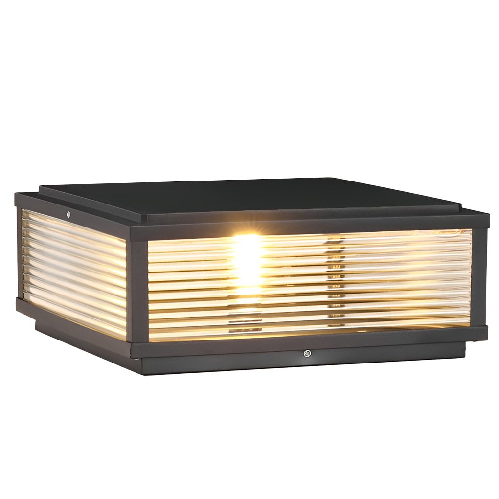 Outdoor Pier Mount Light | Waterproof LED. 3-Step Dimming & Energy-Saving for Garden and Pathway Illumination