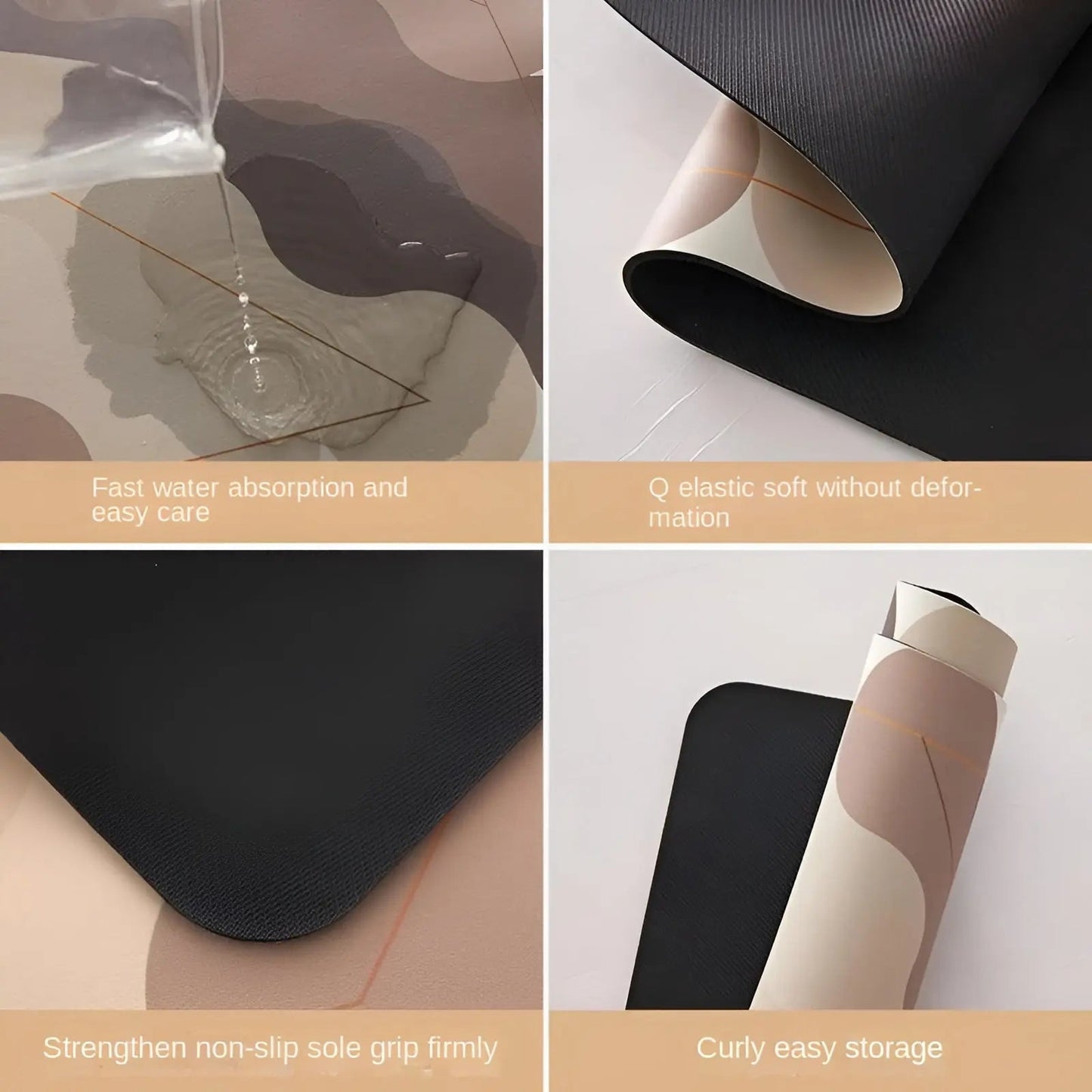Quick-Drying Non-Slip Kitchen Mat | Super Absorbent, Shock-Absorbing & Stylish for Safe Cooking Spaces