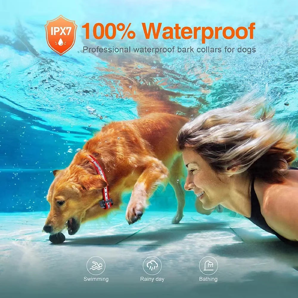 1000m Waterproof Dog Training Collar | Rechargeable, Remote Control & Adjustable for Small, Medium, and Large Dogs