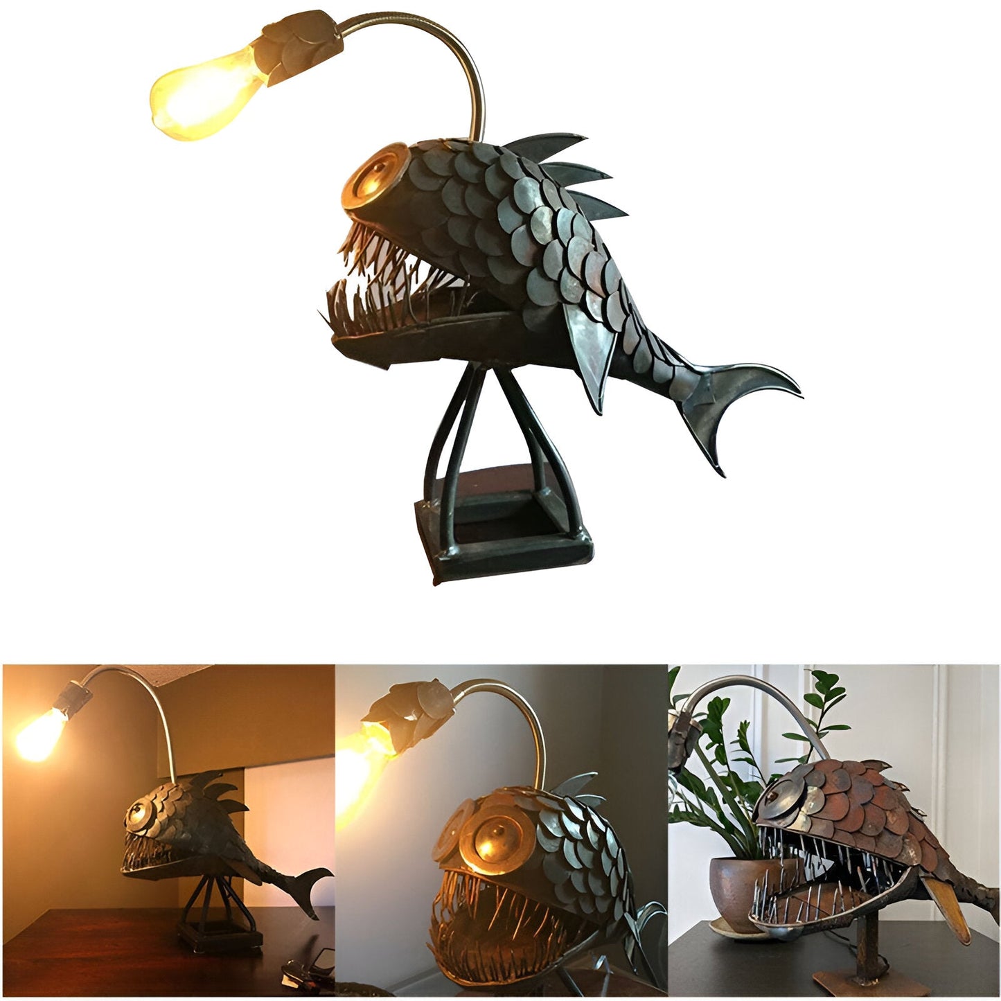 Steampunk Angler Fish Lamp – Cool & Unusual Floor Lamp for Your Home