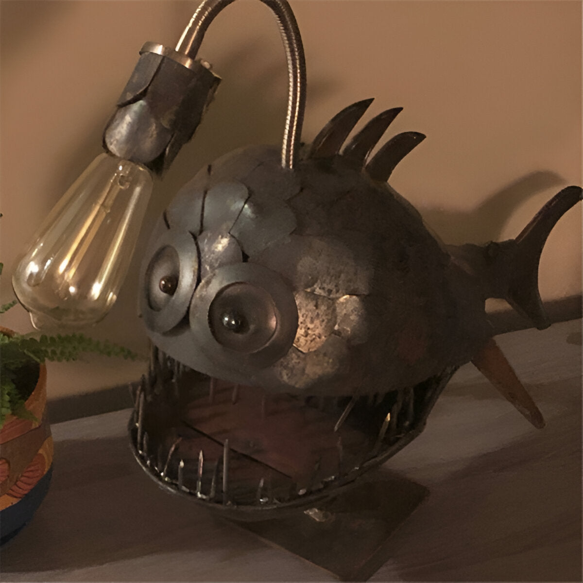 Steampunk Angler Fish Lamp – Cool & Unusual Floor Lamp for Your Home