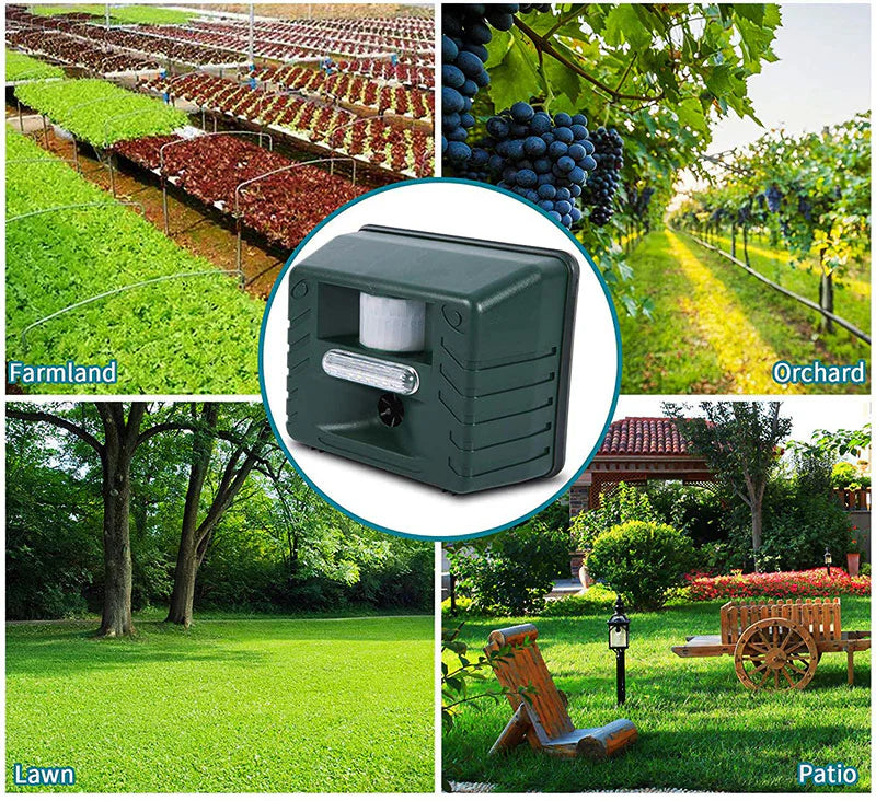 Ultrasonic Animal Repeller | Motion-Activated, Eco-Friendly & Safe for Gardens and Yards
