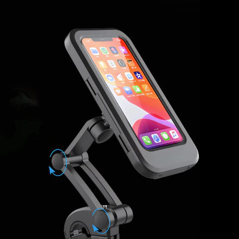 Waterproof Bike Phone Holder | 360° Rotation, Touchscreen Access & Secure for All Weather Cycling