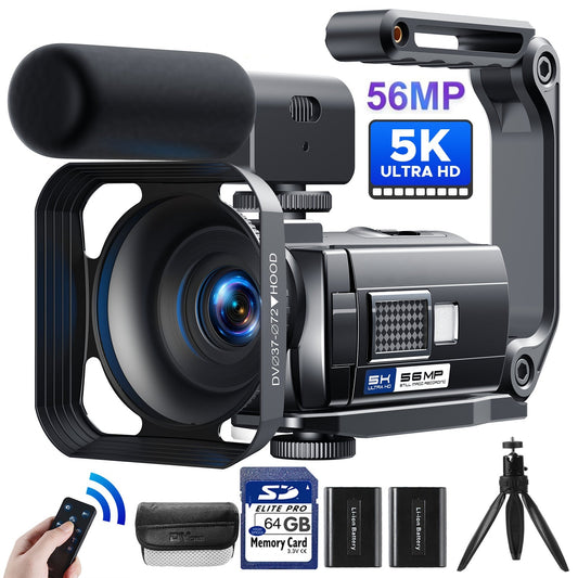 5K UHD Camcorder Video Camera | Night Vision, Anti-Shake Best Digital Camcorder for Sports