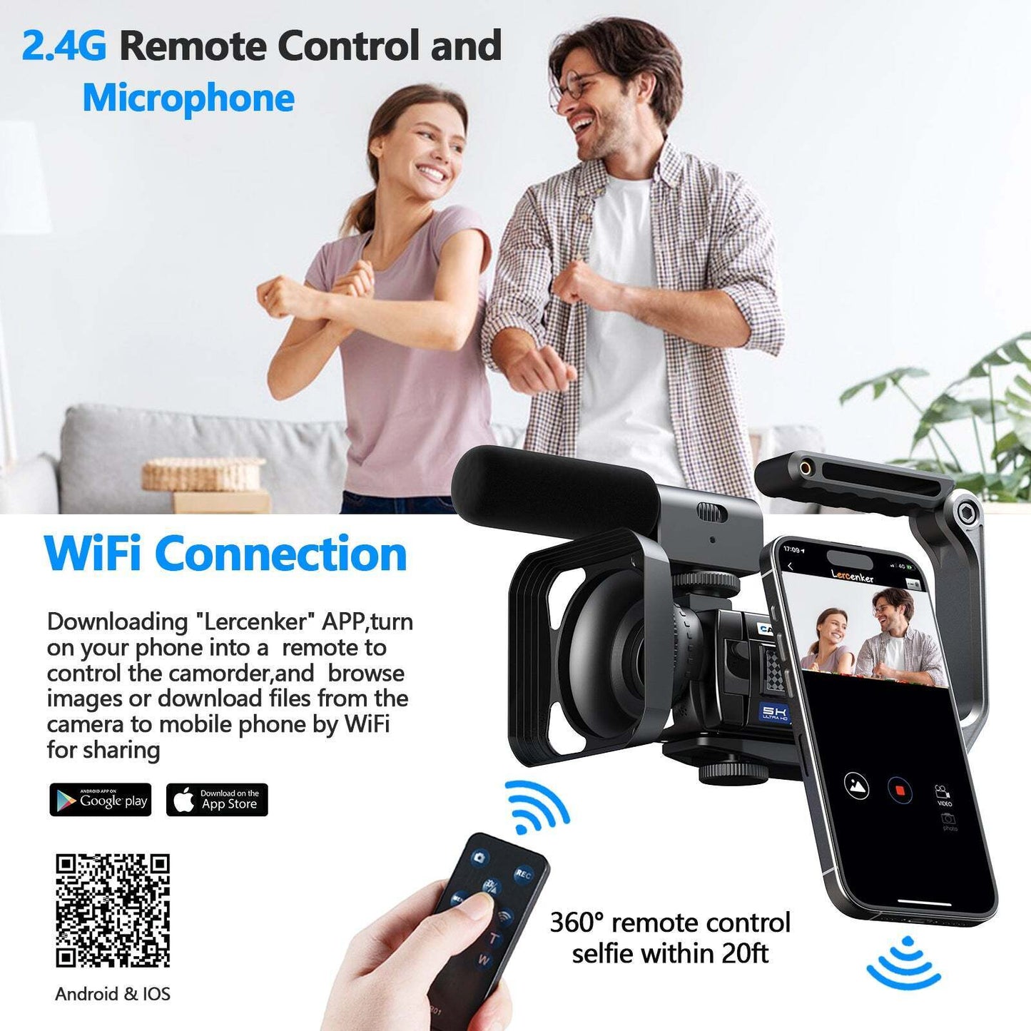 5K UHD Camcorder Video Camera | Night Vision, Anti-Shake Best Digital Camcorder for Sports