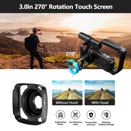 5K UHD Camcorder Video Camera | Night Vision, Anti-Shake Best Digital Camcorder for Sports