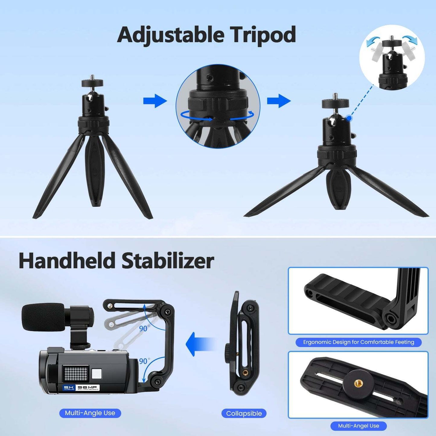 5K UHD Camcorder Video Camera | Night Vision, Anti-Shake Best Digital Camcorder for Sports