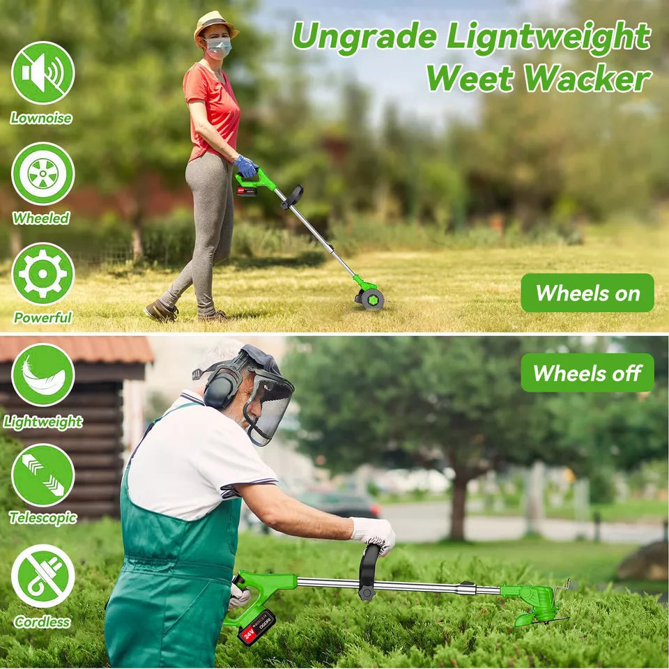Powerful Electric Battery Operated Cordless Weed Eater / Grass Trimmer