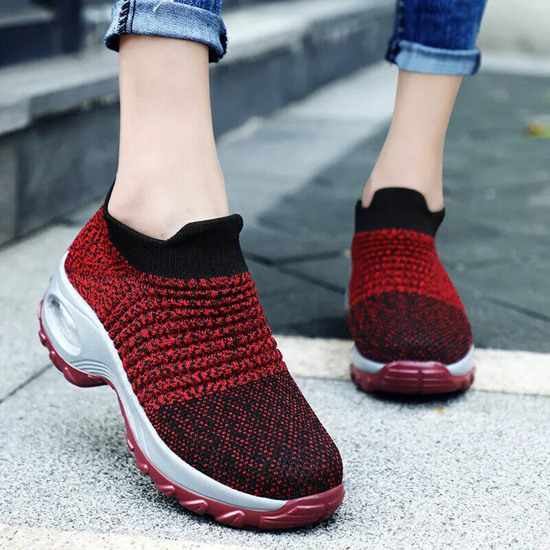 Women's Slip-On Orthopedic Trainers | Air Cushion Comfort, Breathable Mesh & Non-Slip Sole for Everyday Wear and Active Lifestyle