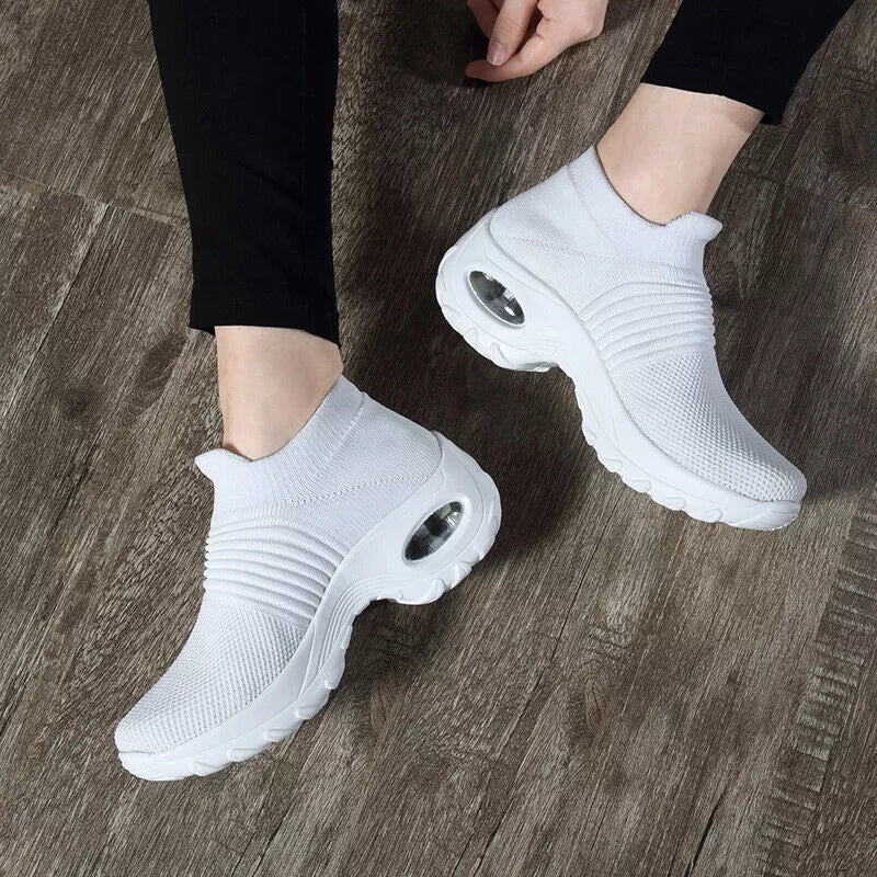 Women's Slip-On Orthopedic Trainers | Air Cushion Comfort, Breathable Mesh & Non-Slip Sole for Everyday Wear and Active Lifestyle