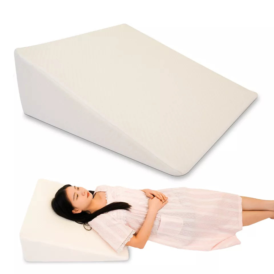 Large Triangle Wedge Pillow | Adjustable Foam for Acid Reflux, Back Pain & Post-Surgery Recovery