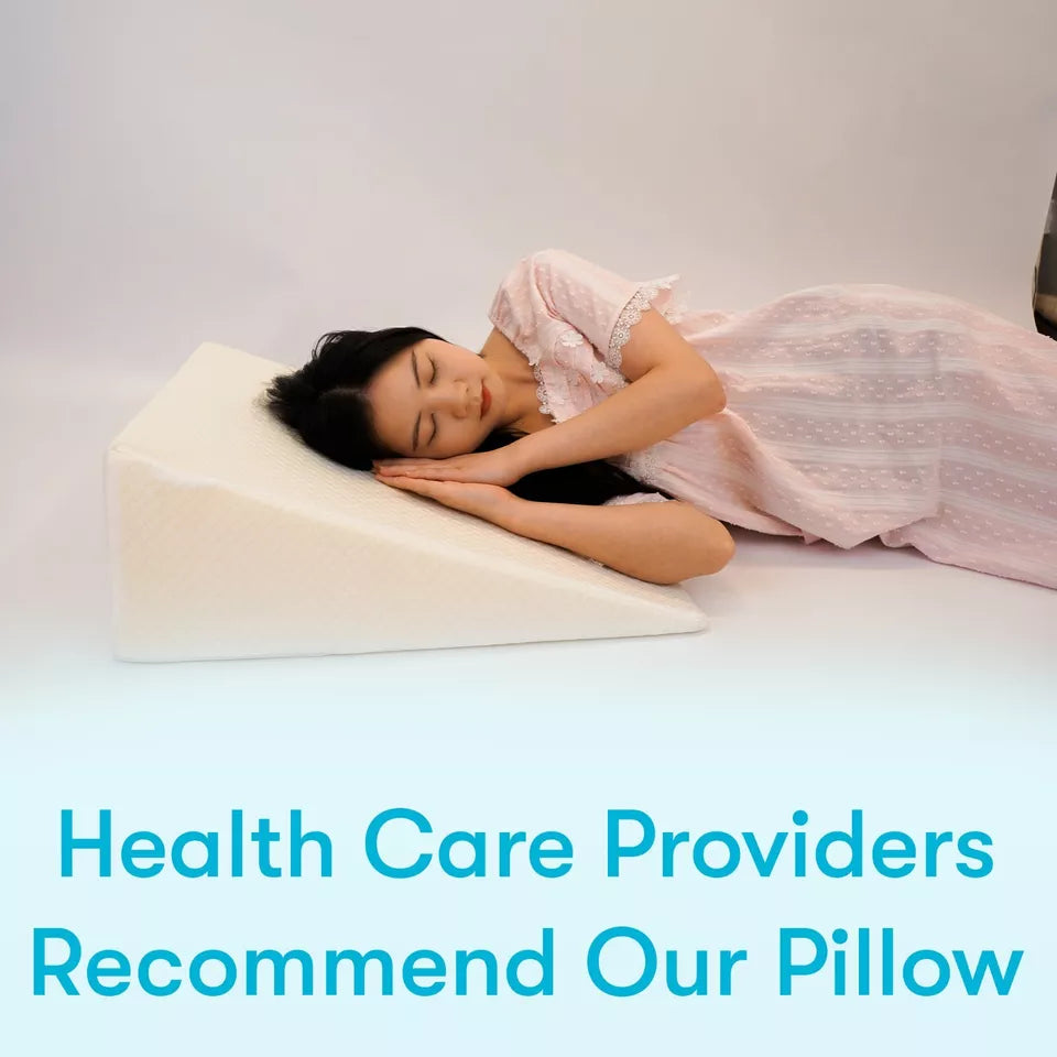 Large Triangle Wedge Pillow | Adjustable Foam for Acid Reflux, Back Pain & Post-Surgery Recovery